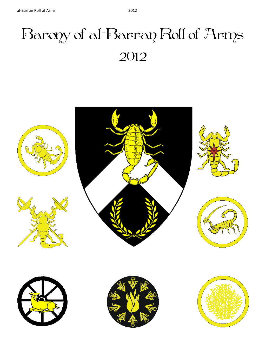 Barony of Al-Barran Roll of Arms 2012