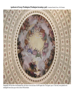 Apotheosis of George Washington (Washington Becoming a God) Constantino Brumidi, Fresco, 1865, Rotunda