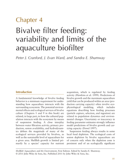 Bivalve Filter Feeding: Variability and Limits of the Aquaculture Biofilter