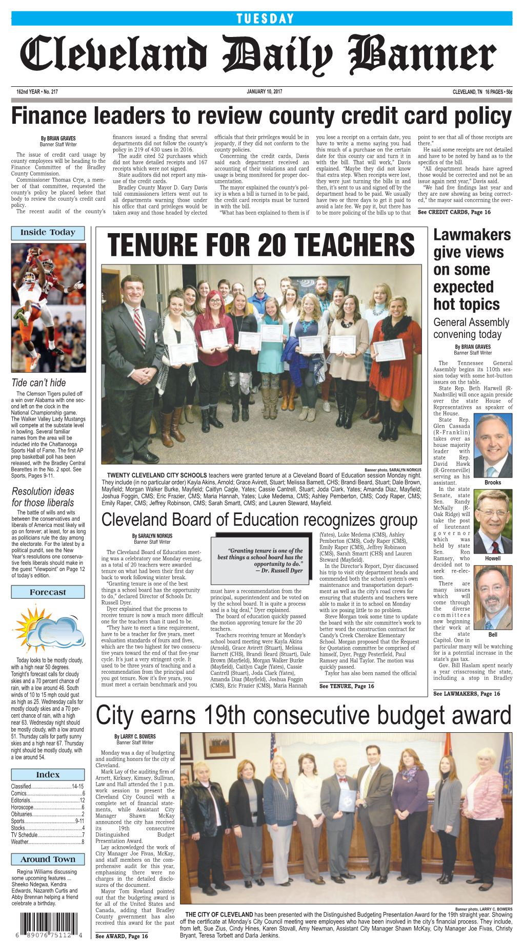 Tenure for 20 Teachers