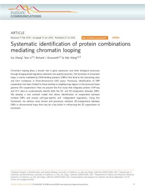 Systematic Identification of Protein Combinations Mediating Chromatin