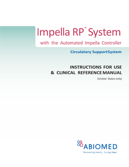 Abiomed Impella RP Information For