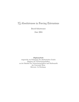 Σ -Absoluteness in Forcing Extensions