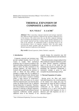 Thermal Expansion of Composite Laminates