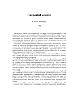 Haymarket Widows