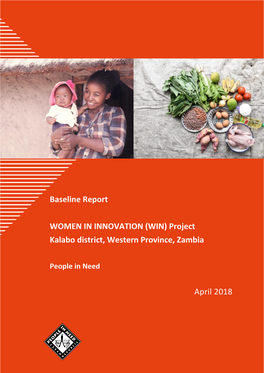 Baseline Report WOMEN in INNOVATION (WIN) Project Kalabo