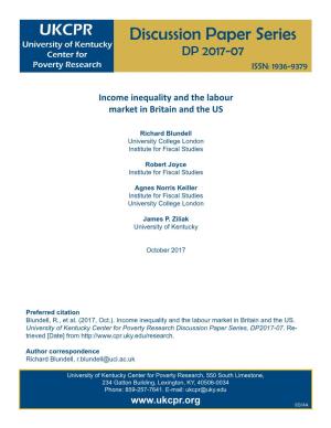 Income Inequality and the Labour Market in Britain and the US