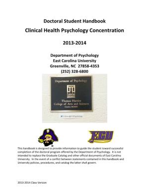 Clinical Health Psychology Concentration