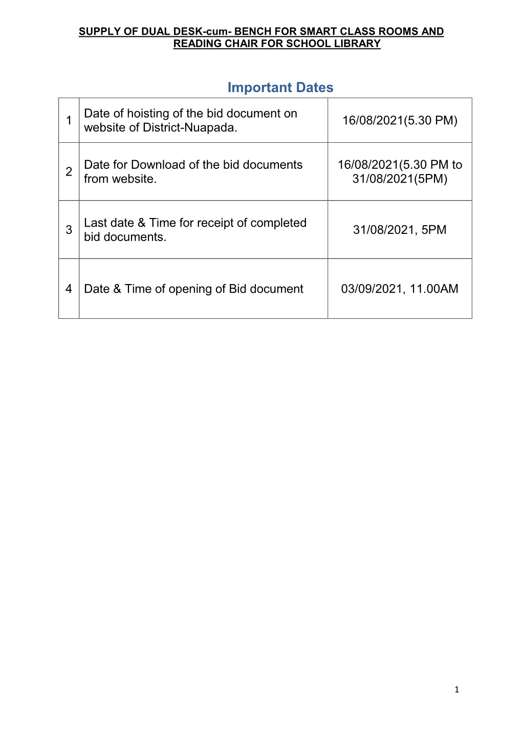 Financial Bid 7 by the Bidder in Shape of DD