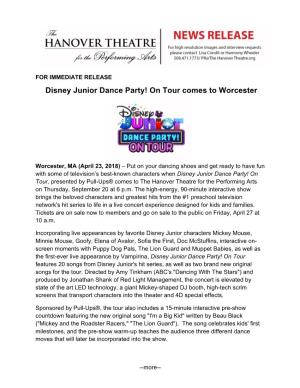 Disney Junior Dance Party! on Tour Comes to Worcester