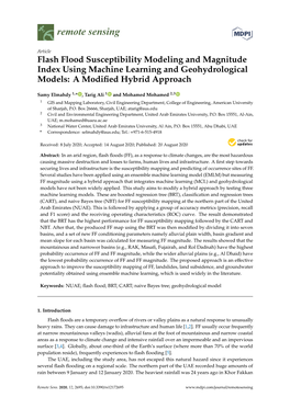 Flash Flood Susceptibility Modeling and Magnitude Index Using Machine Learning and Geohydrological Models: a Modiﬁed Hybrid Approach