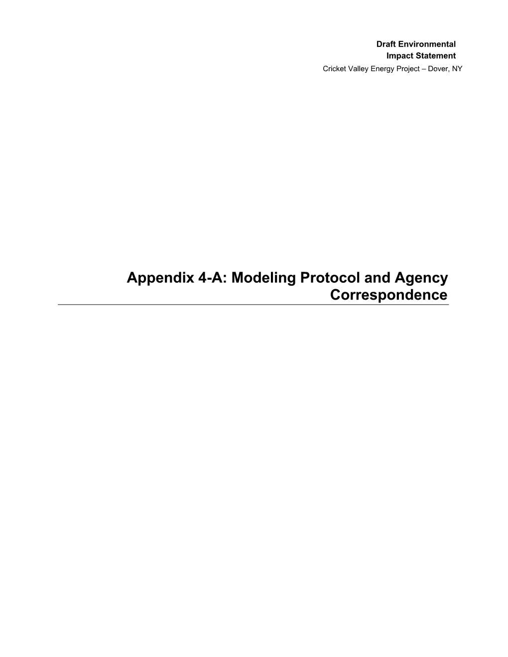 Appendix 4-A Part 1 Air Modeling Protocol