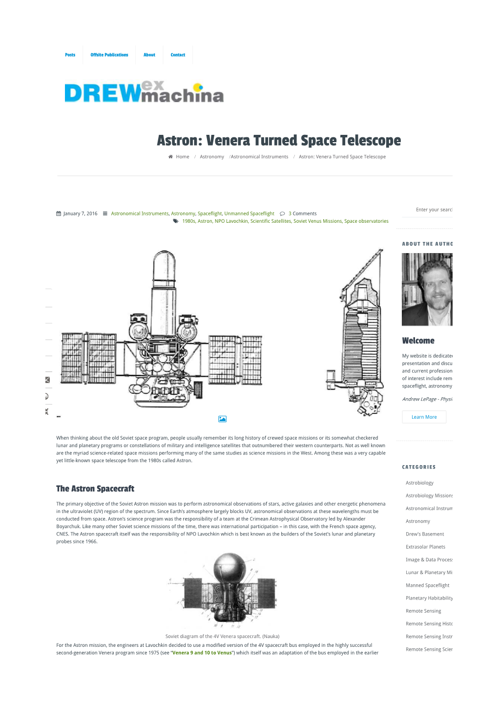 Astron: Venera Turned Space Telescope | Drew Ex Machina