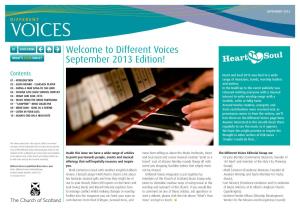 Different Voices September 2013 Edition!