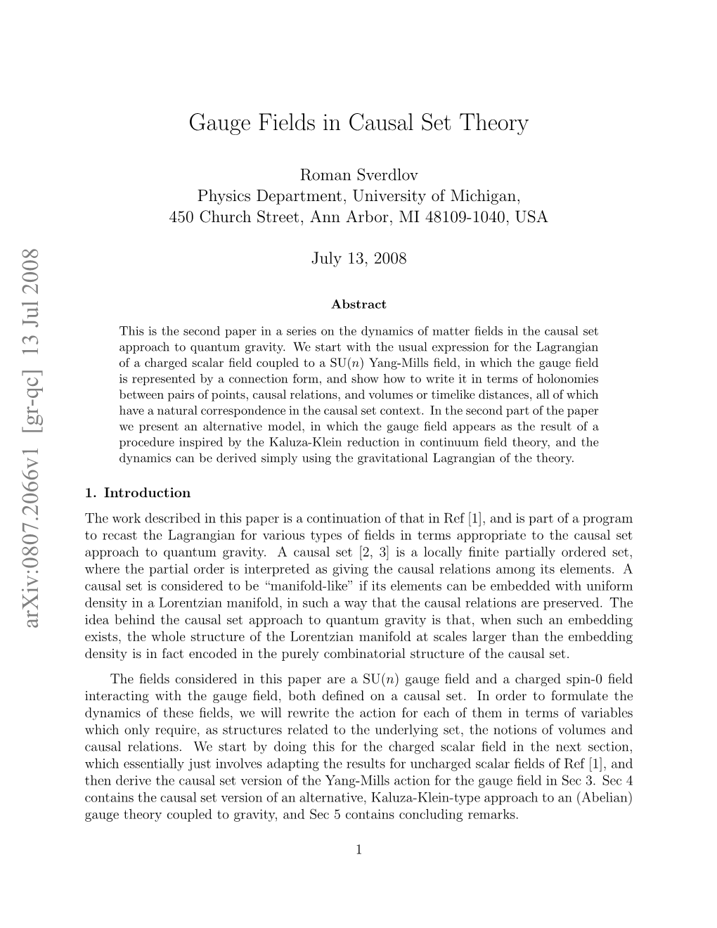 Gauge Fields in Causal Set Theory