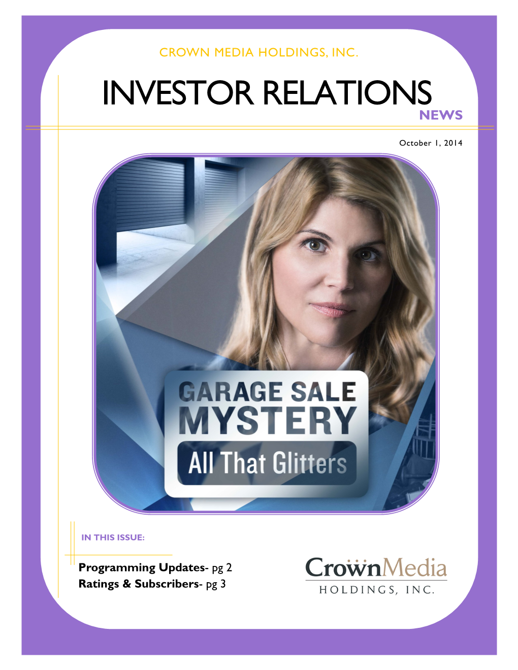 Investor Relations News