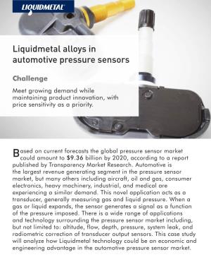 Liquidmetal Alloys in Automotive Pressure Sensors
