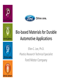 Bio-Based Materials for Durable Automotive Applications