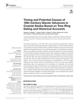 Timing and Potential Causes of 19Th-Century Glacier Advances in Coastal Alaska Based on Tree-Ring Dating and Historical Accounts