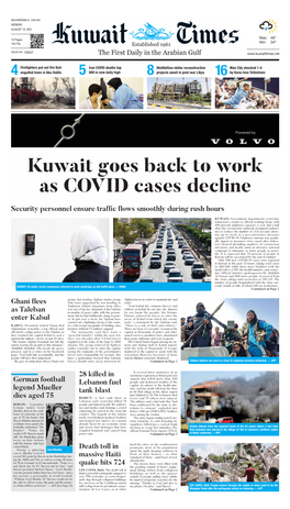Kuwait Goes Back to Work As COVID Cases Decline
