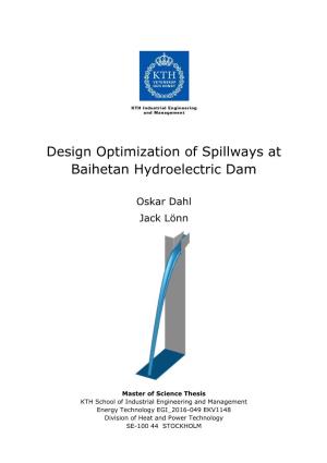 Design Optimization of Spillways at Baihetan Hydroelectric Dam