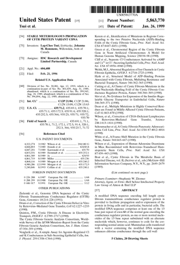 United States Patent (19) 11 Patent Number: 5,863,770 Tsui Et Al