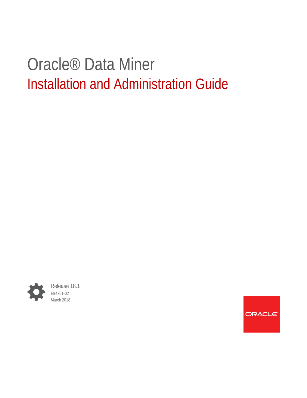 Oracle® Data Miner Installation and Administration Guide