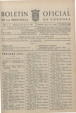 Boletin Oficial De La Provincia De Cordoba