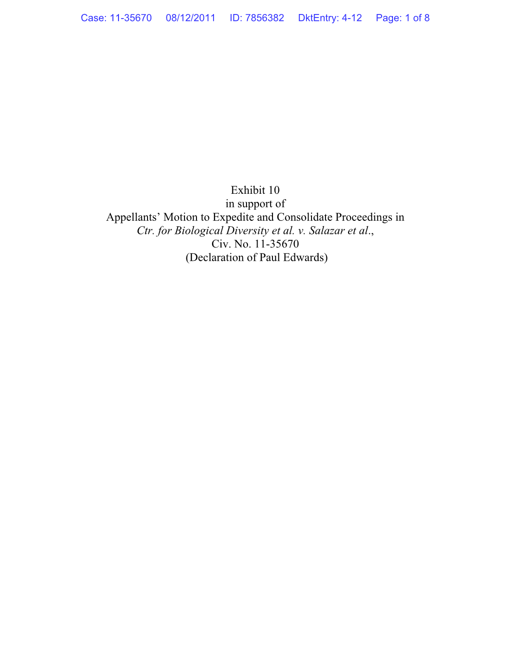 Case: 11-35670 08/12/2011 ID: 7856382 Dktentry: 4-12 Page: 1 of 8