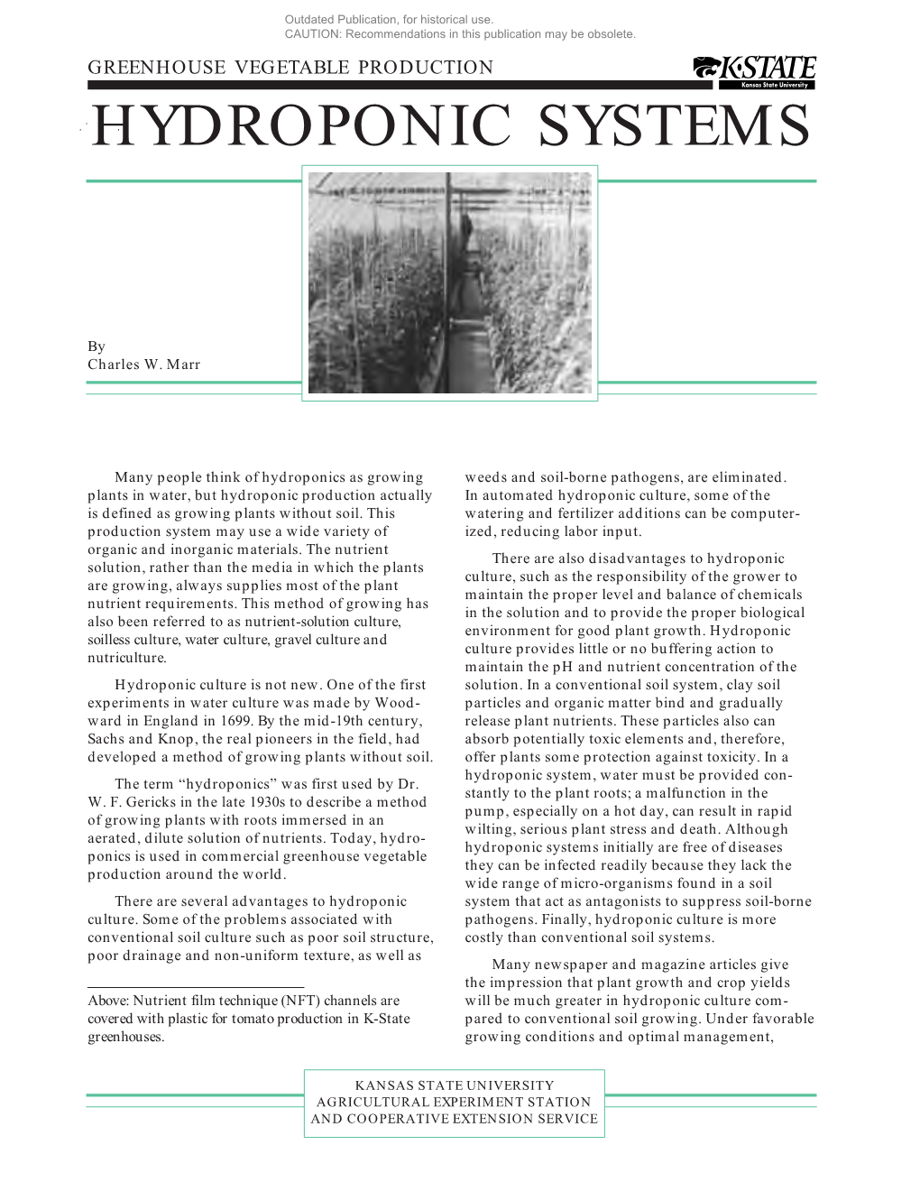 MF1169 Hydroponic Systems