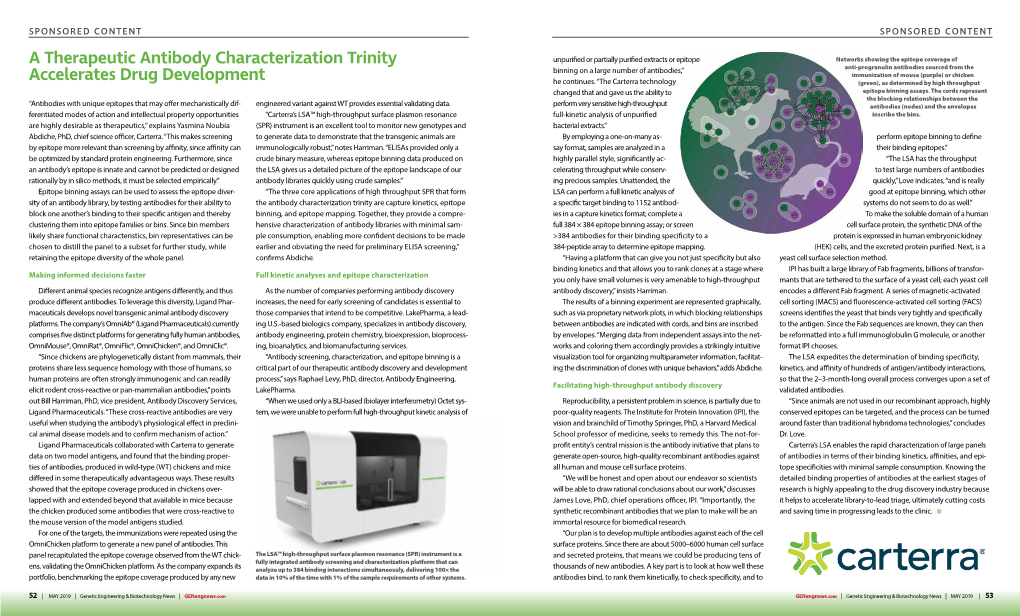 News 05.15.19 GEN Article: a Therapeutic Antibody