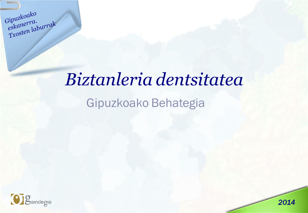 Biztanleria Dentsitatea Gipuzkoako Behategia