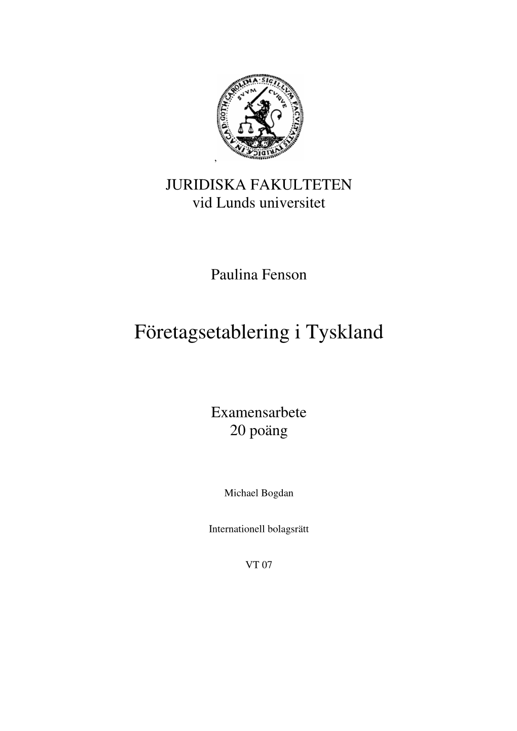 Företagsetablering I Tyskland