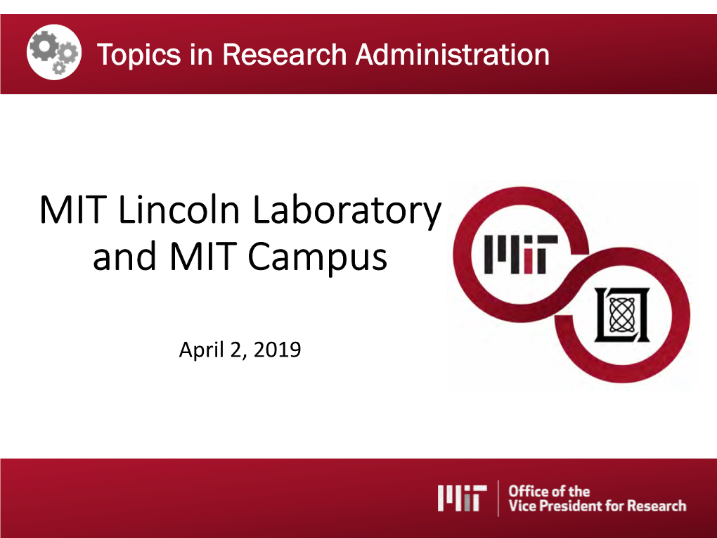 MIT Lincoln Laboratory and MIT Campus [PDF]