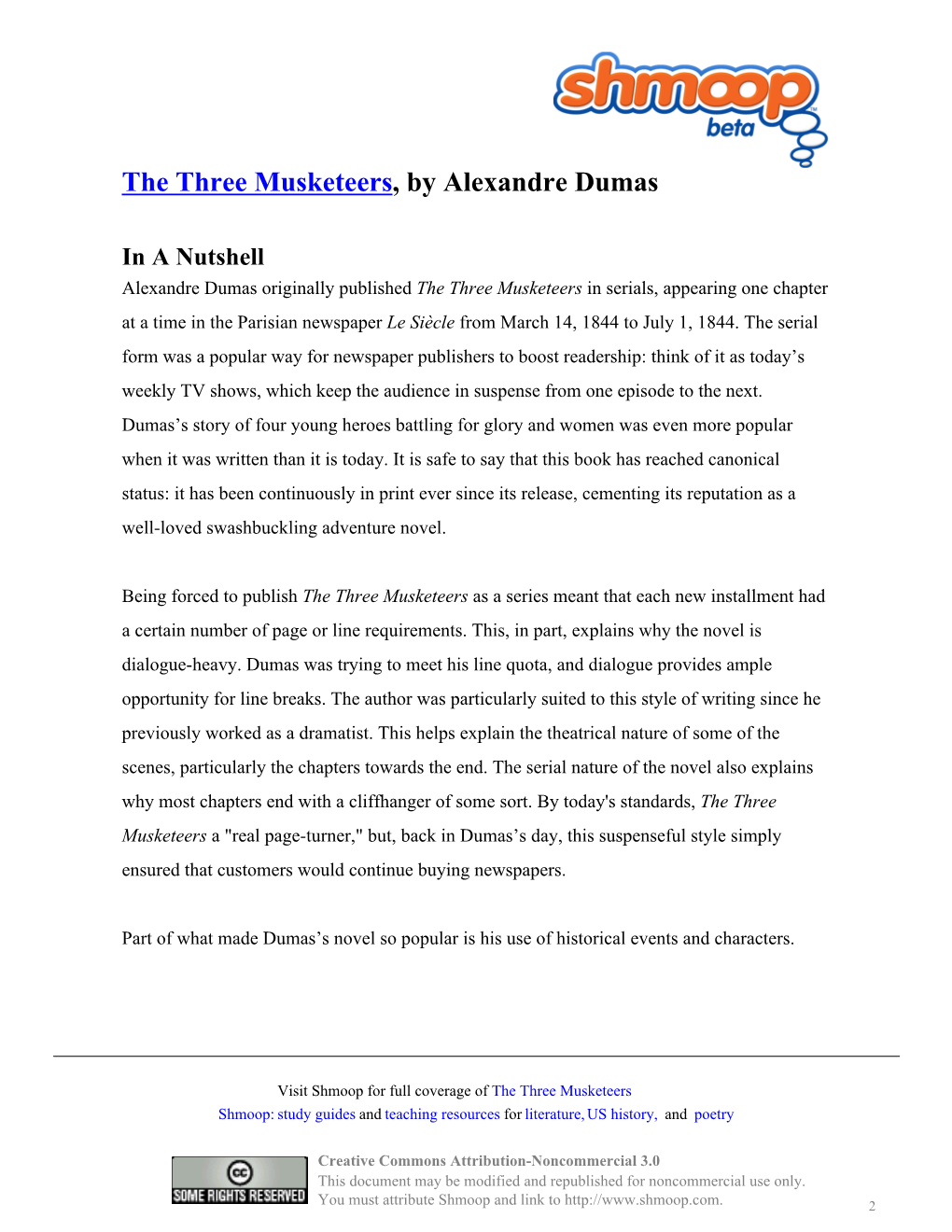 The Three Musketeers, by Alexandre Dumas