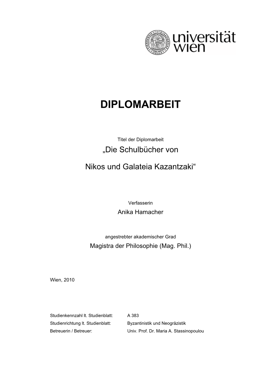 Diplomarbeit