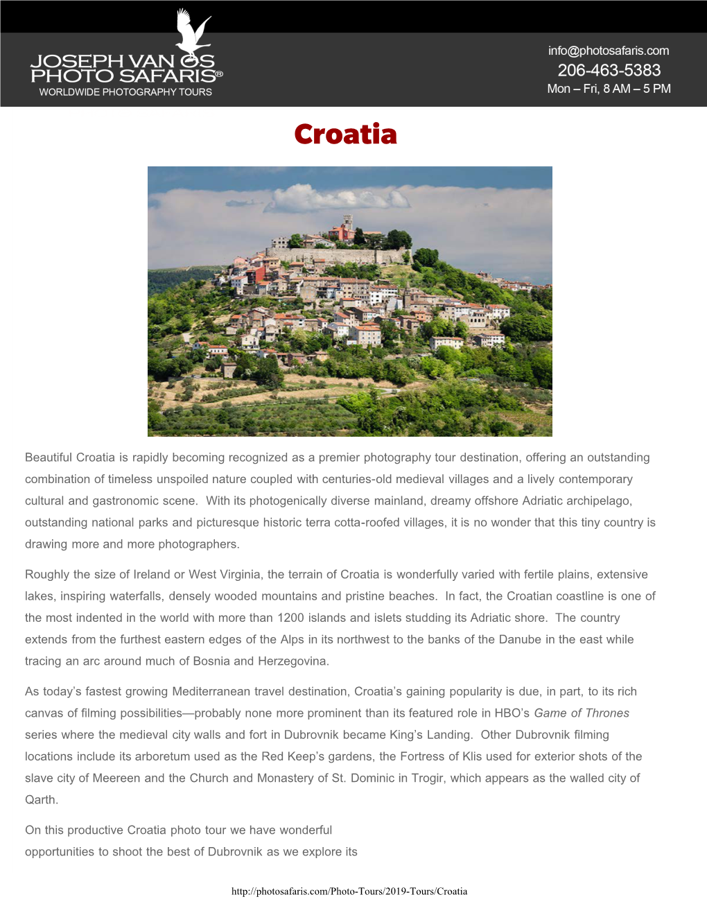 Croatia Photo Tour | Photo Tour | Joseph Van Os Photo Safaris