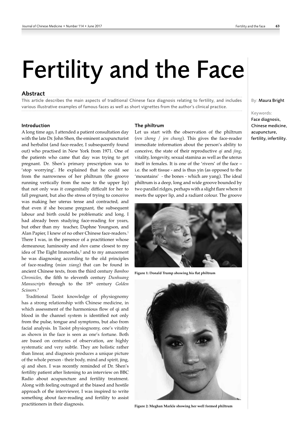 Fertility and the Face 63