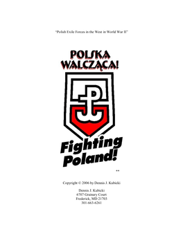 Polish Exile Forces in the West in World War II”