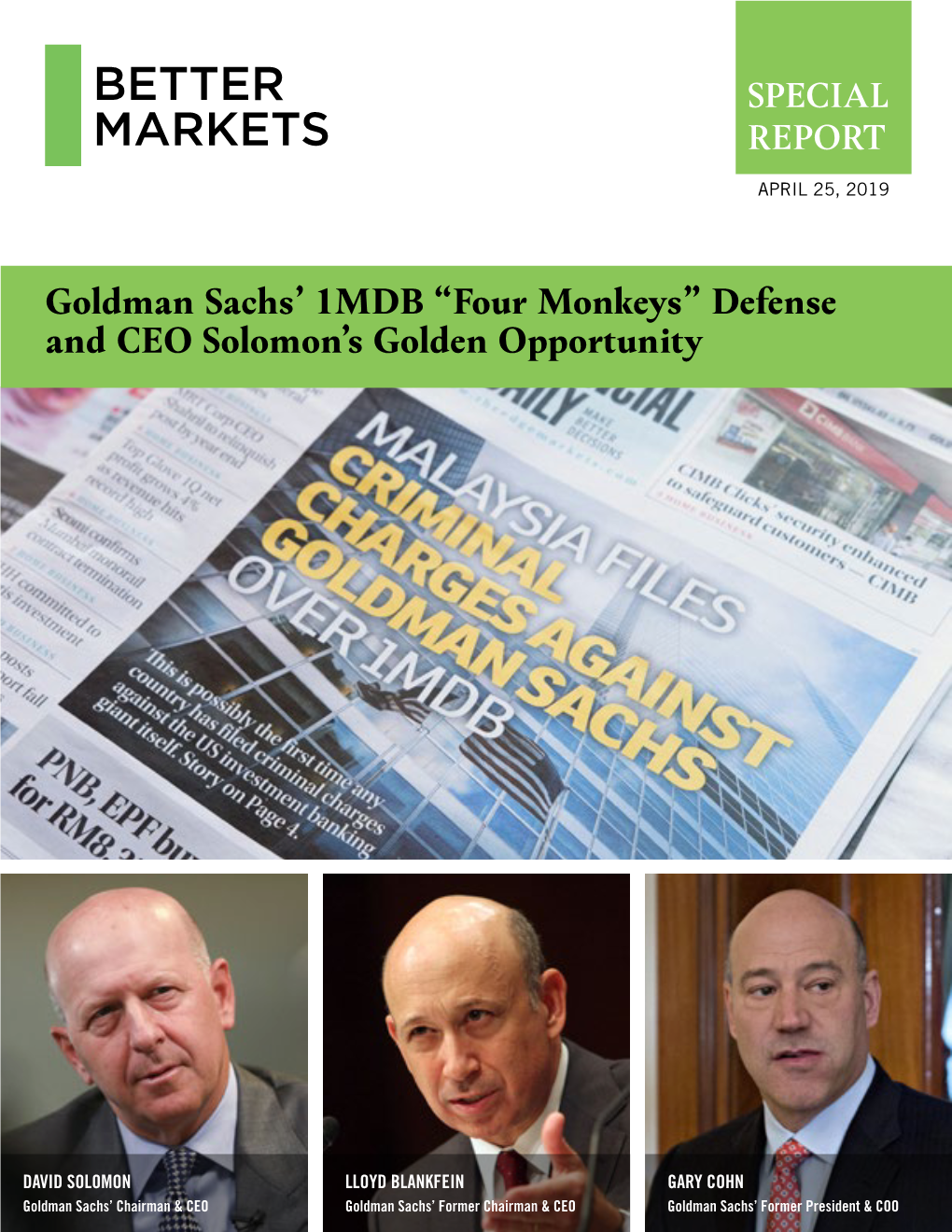 Goldman Sachs' 1MDB