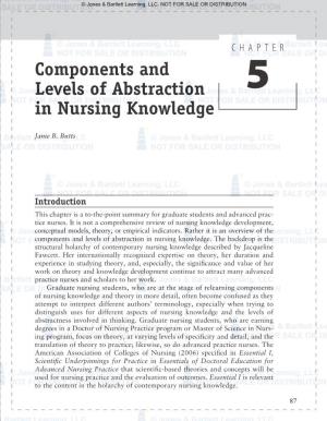 Components and Levels of Abstraction in Nursing Knowledge