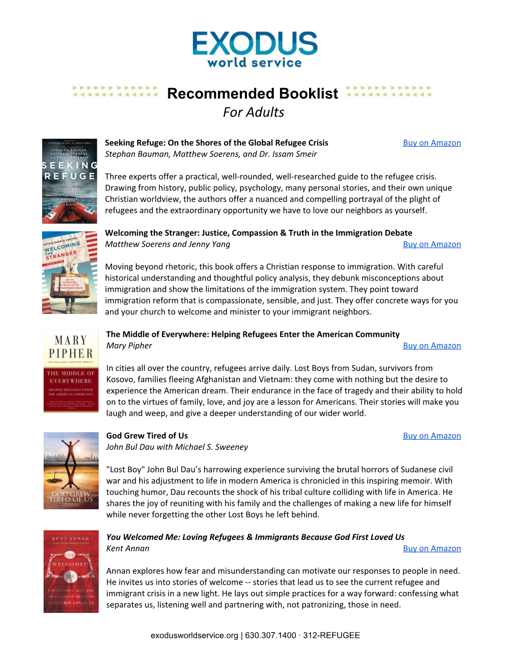 Recommended Booklist ​For Adults