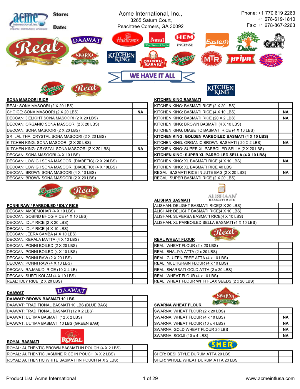 Product List 2021.Xlsx