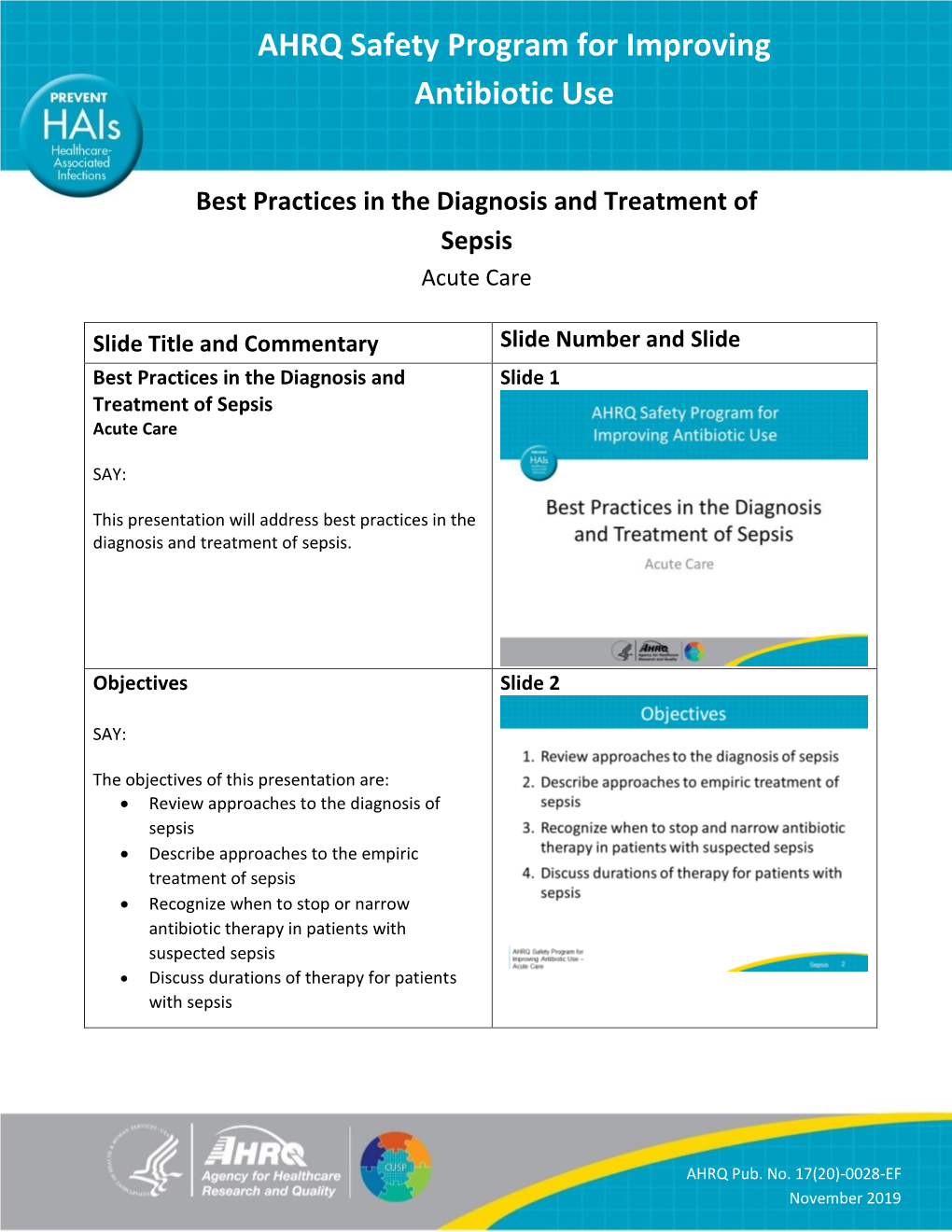 Best Practices in the Diagnosis and Treatment of Sepsis