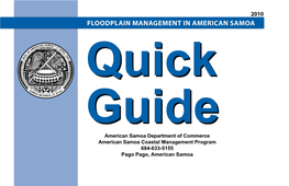Floodplain Management in American Samoa