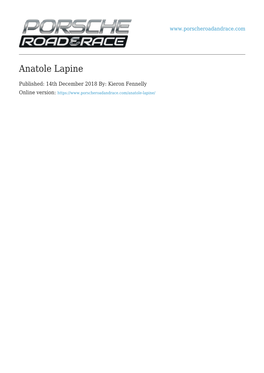 Anatole Lapine