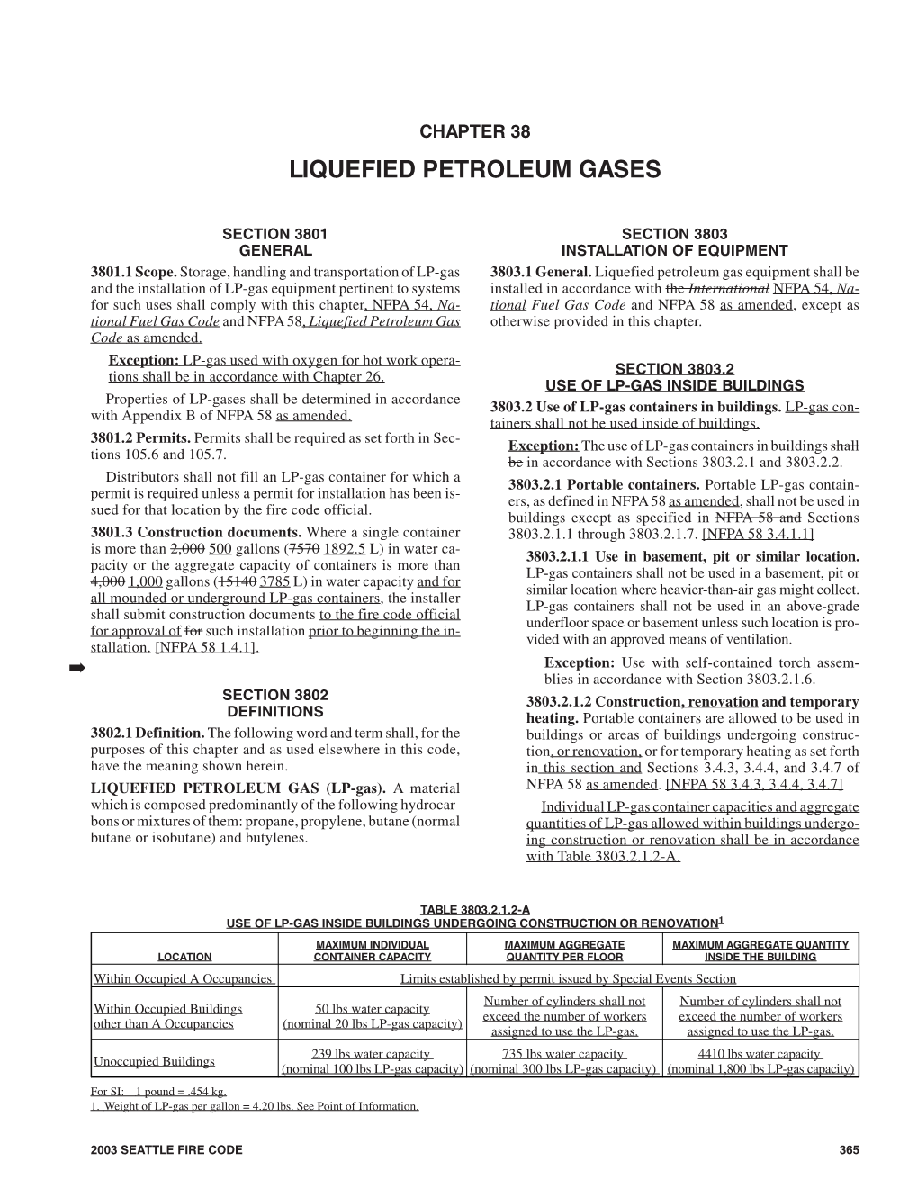 Chapter 38 Liquefied Petroleum Gases