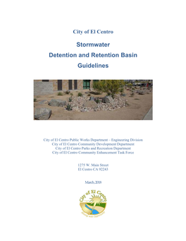 Stormwater Detention and Retention Basin Guidelines