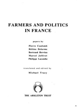Farmers and Politics in France