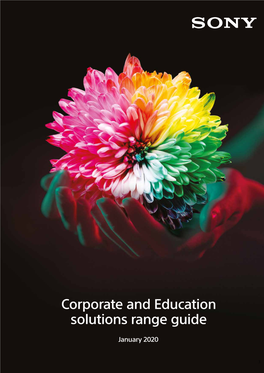 Corporate and Education Solutions Range Guide